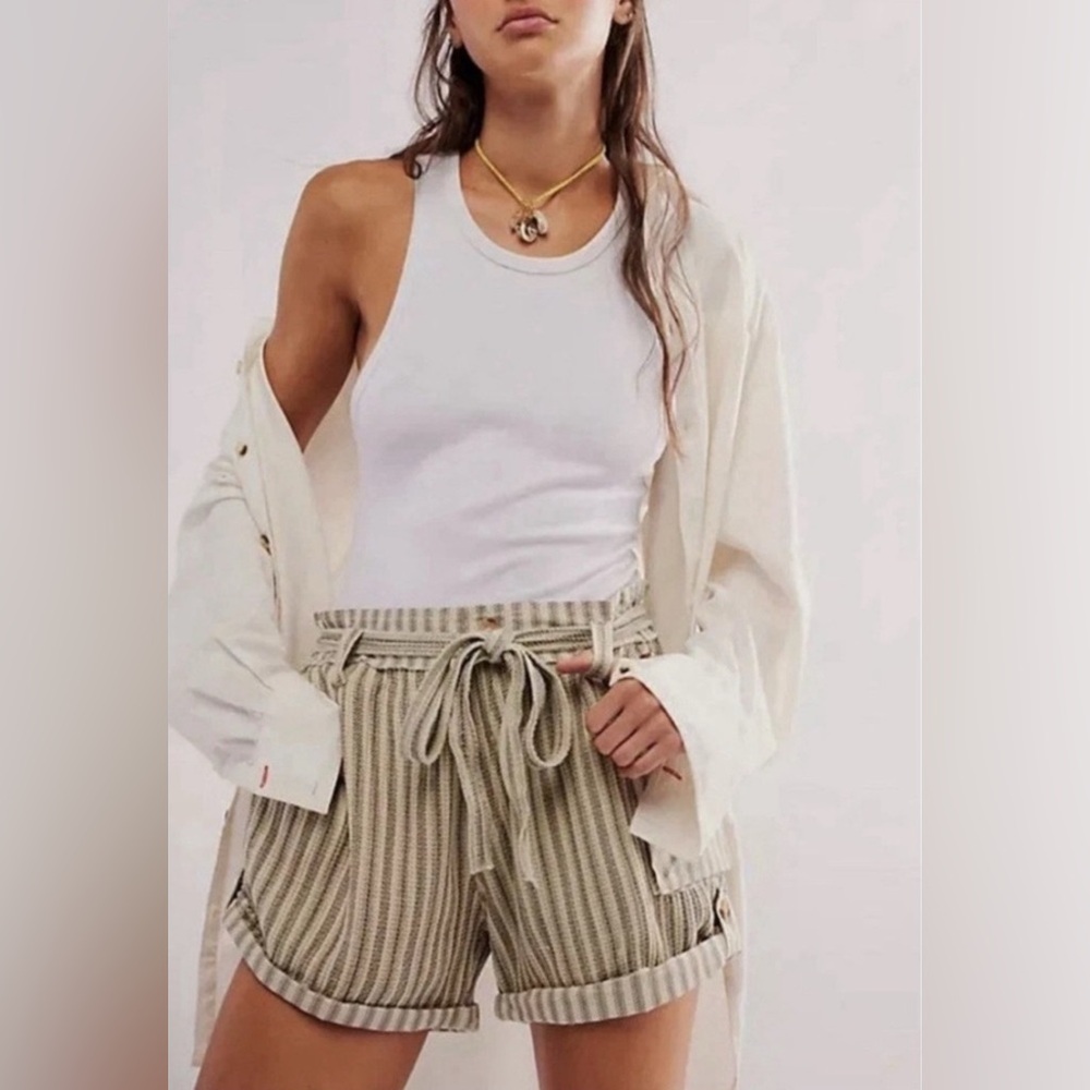 Free People One Harriet Striped Shorts size XS NWOT